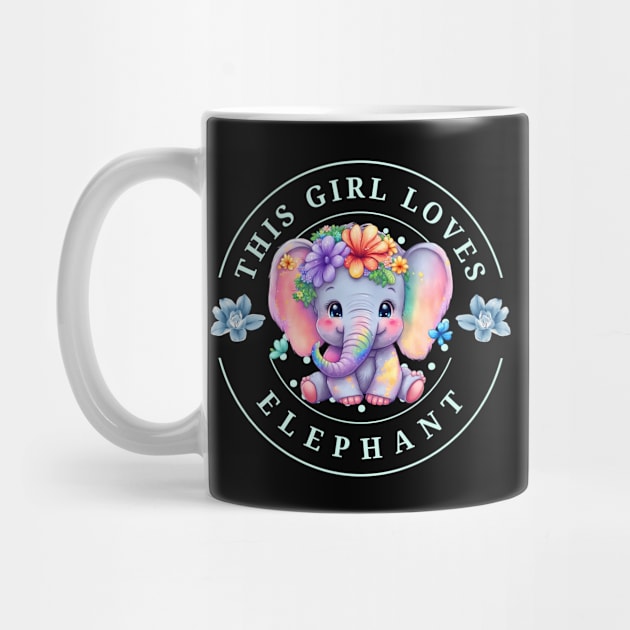 this girl loves elephant cute baby colorful elephant by Ballari